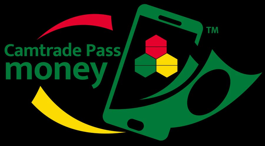 Logo Camtrade Pass money : un téléphone stylisé contenant les trois hexagones de la marque.